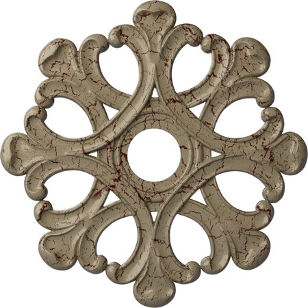 Ekena Millwork Angel Ceiling Medallion (Canopies up to 4 3/8"), 20 7/8"OD x 3 5/8"ID x 1"P, Gobi Desert Crackle CM20ANGDC